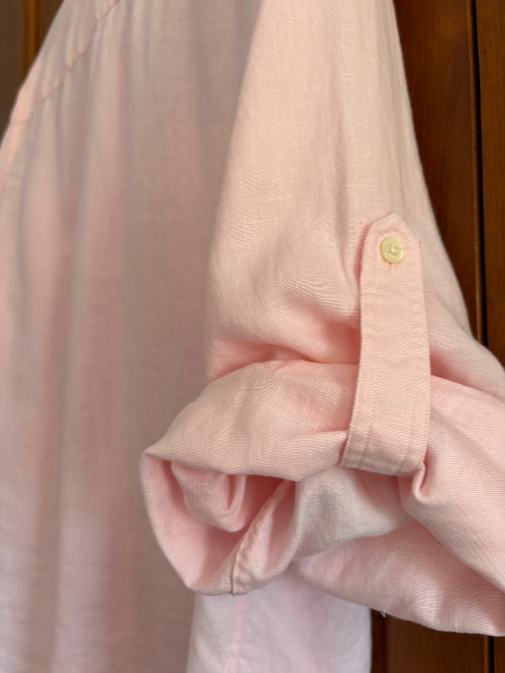 Lauren Ralph Lauren pink linen button down Women’s 1X - Picture 5 of 7